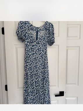 Reformation | Dresses | Reformation Marcie Linen Dress Blue | Poshmark